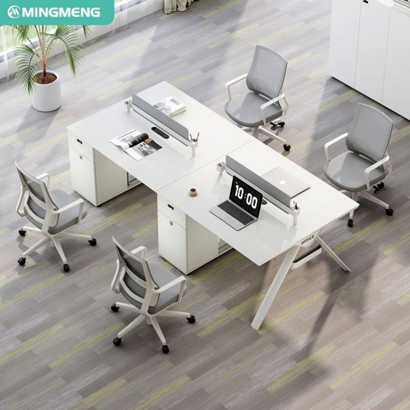 New Arrival Luxury Office Furniture Contemporary Computer Table and Workstation Modern Staff Desk Chair Set for Office