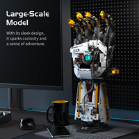 Huiji H1001 Nuevo Brazo Mecánico Programable, Modelo de Ensamblaje Decorativo, Brazo Robótico con Doble Control Remoto, Juego de Bloques de Construcción