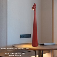 Lampu Meja LED Kelas Atas, Lampu Malam Isi Ulang, Lampu Suasana Bergaya Macaron, Lampu Meja Samping Tempat Tidur Kamar Tidur
