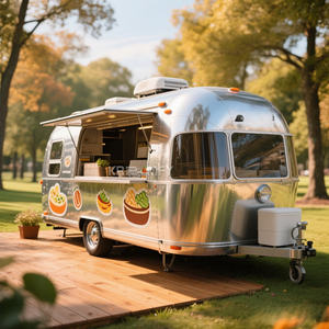 2025 Mobile <b>Kitchen</b> Trailer Fully Equipped Restaurant Food Truck With Freezer For Sale Europe Us - Product Image 2