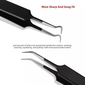 8pcs Black Stainless Steel Blackhead Remover Set Acne <b>Needle</b> Tool Kit with Storage <b>Case</b> for Facial Skin Care - Product Image 3
