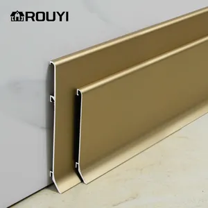 Moden Luxury Double-deck Design Skirting Board Aluminium Floor Metal Aluminum Skirting Board