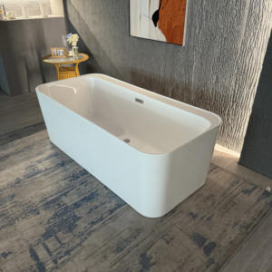 Suly Merlin Square <span class=keywords><strong>Four</strong></span> Corners Are Circular Arcs Baignoire en acrylique autoportante à bords étroits Bain à remous de haute qualité - Product Image 2