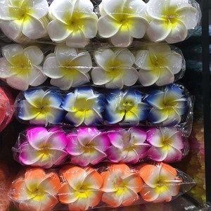 Fiori Artificiali in Schiuma di Plumeria Frangipani all'Ingrosso, Decorazioni per Matrimoni e Feste Hawaiane, 4/5/6/7CM - Product Image 3