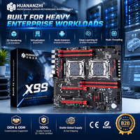 HUANANZHI Motherboard Dual CPU LGA 2011-3 X99 C612 E-ATX Server Mainboard Mendukung E5 V3 V4 8 16 DDR4 DIMM