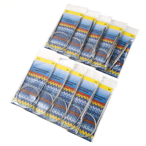 JC DIY Outil de tricotage Accessoires Anneau <span class=keywords><strong>Aiguille</strong></span> à tricoter <span class=keywords><strong>Aiguille</strong></span> à tricoter <span class=keywords><strong>circulaire</strong></span> en acier inoxydable - Product Image 1