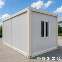 Maison conteneur modulaire détachable de 20 pieds avec système électrique pour boutique temporaire, appartement, bureau, maisons préfabriquées