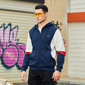 <span class=keywords><strong>Cardigan</strong></span> Personalizado de Manga Longa, Moletom Casual Solto para Homens, Jaqueta com Zíper e Capuz - Product Image 2