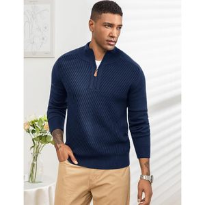 Suéter FOXA con Cierre de Cremallera, para Hombre, Manga Larga, Cuello Alto, Informal, Antipilling, 100% Acrílico, Grosor Estándar - Product Image 2