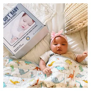 Selimut bayi katun cetak kustom untuk perlindungan 99% dari radiasi nirkabel dan sinyal Microwave
