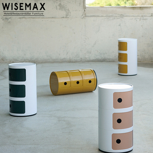 WISEMAX FURNITURE Mobilier de chambre à coucher Offre Spéciale Table de <span class=keywords><strong>chevet</strong></span> en plastique multifonctionnelle à trois couches Table de <span class=keywords><strong>chevet</strong></span> colorée - Product Image 2