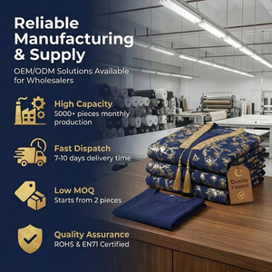 Conjunto de Dos Piezas de Kaftán Abierto de Chifón Azul Oscuro para la Noche - Product Image 6