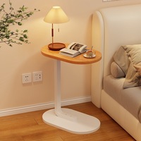 Mesa de Centro de Diseño Simple para Sala de Estar, Mesa de Centro de Madera con Estructura de Acero al Carbono