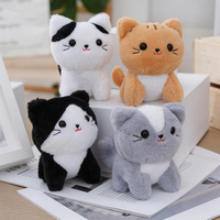Porte-clés et breloque de sac en peluche chat, poupée de dessin animé, chat porte-bonheur mignon, jouet en peluche Kawaii doux