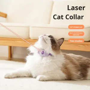 طوق ذكي أوتوماتيكي للقطط مع لعبة ليزر مصنوعة من مواد ABS وTPE، تصميم فاخر وبسيط، ميزات مشهورة على الإنترنت، يساعد على تخفيف الملل، مستلزمات للحيوانات الأليفة - Product Image 4