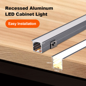Ultradünnes, Frei Zuschneidbares, Lötfreies <span class=keywords><strong>LED</strong></span>-Einbaustreifenlicht mit Aluminium-Liner-Profil, Eingebettete 12V 24V Schrankleuchte - Product Image 2