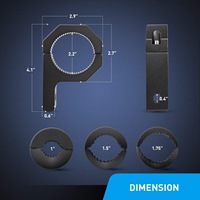 Support de fixation de toit pour tube lumineux de voiture modifié, 50 mm, en forme de 9, pour projecteur tout-terrain, directement de l'usine
