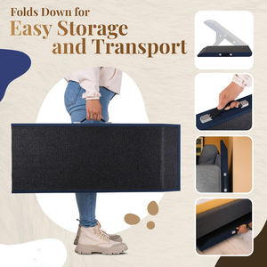 समायोज्य लकड़ी बॉक्स, सोफे-गैर-पर्ची बर्चवुड पालतू रैंप के लिए फोल्डेबल डॉग रैंप 200lbs का समर्थन करता है - Product Image 6