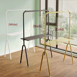 Séchoir à serviettes multi-niveaux en fer forgé, idéal pour balcon domestique avec support pour radiateur pour sécher les serviettes - Product Image 1