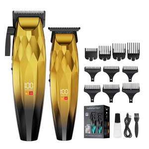 Tagliacapelli Professionale Ricaricabile Senza Fili con Lama a T Regolabile per Uomo - Product Image 2