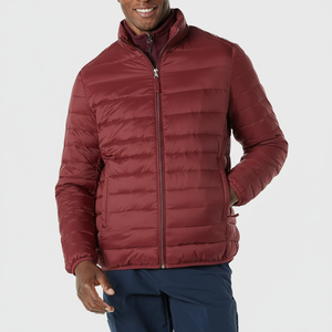 Abrigo acolchado térmico acolchado con capucha cálido y ligero para hombre, cómodo tejido de lona impermeable para invierno - Product Image 1