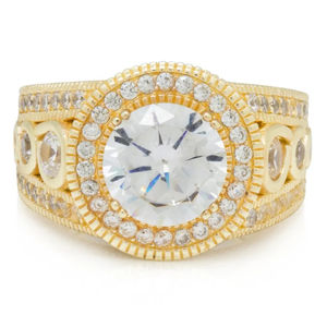 Anillos de Laboratorio con Diseño de Cruz de Diamantes, Lujosos, al por Mayor, Joyería de Fiesta de Moda, Cierre de Caja Unisex Clásico Plateado Personalizado, los Más Vendidos - Product Image 2