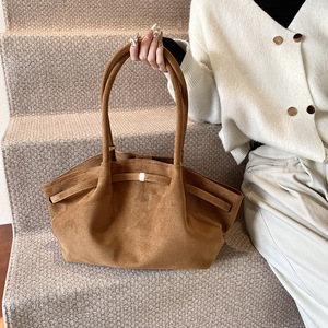 Bolso Tote de Gran Capacidad para Mujer, Plegable y Duradero, Diseño Exclusivo, de Gamuza, para Llevar Bajo el Brazo o al Hombro - Product Image 1