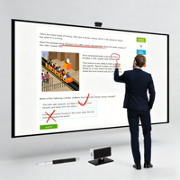 Tableau blanc interactif multi-touch haute précision avec tableau blanc interactif intelligent sans coupure pour l'enseignement multimédia