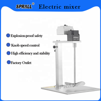 Agitateur électrique de laboratoire SPRALL à bras articulé, moteur sans balais, affichage numérique, vitesse réglable en continu, 5-20L, produits chimiques