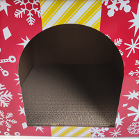 Boîte à gratter pour chat en carton de Noël en forme de petite boîte cadeau, vente en gros à prix réduit