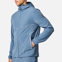 Survêtement léger pour homme, extensible dans 4 directions, bandes réfléchissantes, coupe-vent pour la course à pied