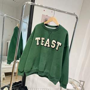 Sudadera con Capucha de Felpa para Hombre, Cuello Redondo, Estilo Casual, con Parches de Chenilla 3D con Logotipo Personalizado, Corte Holgado, Temporada de Primavera, Serigrafía - Product Image 6