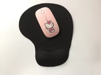 Repose-poignet personnalisé fait main, dessin animé anime, imprimé en 3D, tapis de souris rond pour usage au bureau avec base antidérapante