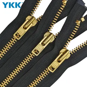 YKK Zipper Custom Golden Puller Zipper Open-end For Sport Wear Jacket