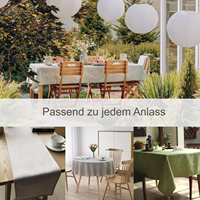 Nappe unie aspect lin, résistante à l'eau et lavable, idéale pour les fêtes, restaurants et hôtels