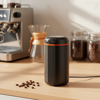 Moulin à café électrique portable élégant et compact à une touche avec verrou de sécurité – Outil de cuisine domestique