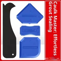 Kit de 4 grattoirs multifonctions pour jointoiement et décapage de colle, outil magique pour le nettoyage des bords et l'élimination des résidus de colle pour la maison