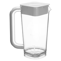 Nouvelle pichet à eau en plastique transparent populaire, design intelligent, facile à nettoyer, incassable, capacité de 2 à 3 L, style moderne et simple, alimentaire