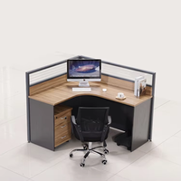 Bureau Exécutif Moderne en MFC à Configuration Ouverte, Multifonctionnel, 2 à 8 Postes, pour Mobilier de Bureau et Cloison de Poste de Travail