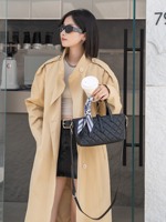ODM & OEM 2026 Tas Selempang & Jinjing Wanita Model Bucket Kulit Asli Berlapis Jahitan dengan Ritsleting, Gaya Distressed