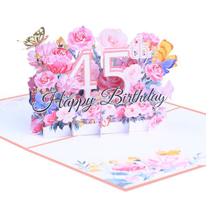 Nueva llegada 3D Pop-up Paper Craft Card Perfumado 'Happy Birthday' Aniversario Saludo Impresión digital Business Love Wedding - Product Image 5