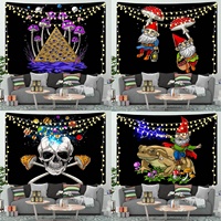 Permadani cetak Digital 3D karya seni dekorasi Seni Seri jamur Cyberpunk kustom hitam menarik unik