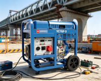 Yuchai 7kW Dieselgenerator YC7GF-3 Einphasig Dreiphasig 230V 400V Tragbares Dieselaggregat mit AVR Offenes Rahmendesign