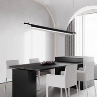 Nordique mode Design sens haut de gamme salon atmosphère fenêtre lampe moderne minimaliste Bar longue bande lustre Restaurant