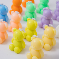 Bougie en forme d'ours en peluche parfumée faite à la main pour la fête prénatale Cadeau de retour pour les invités Souvenir Décoration créative pour la maison Fête Vacances Mariage