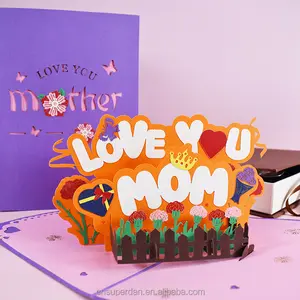 Cartão de visita do dia das mães superstar, personalidade criativa 3d, cartão de bênção dimensional para enviar a mãe