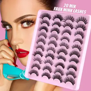3D Mink Lashes Natural False Eyelashes Long Mink Eyelashes Handmade Soft Fluffy Lashes Makeup Faux Cils