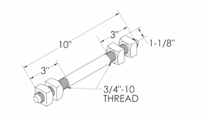 Quan Pham - Perno de Suspensión para Cables de 3/4'' x 10'', Galvanizado en Caliente, Resistencia Mínima a la Tracción de 13,550 lbf, Alta Calidad - Product Image 5