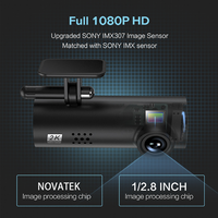 Caméra de tableau de bord double objectif pour voiture, enregistreur vidéo DVR 2MP QHD 1296P, vision nocturne, mode parking 24H, contrôle via application WiFi, garantie 1 an