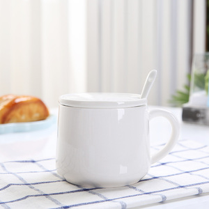 Taza <span class=keywords><strong>de</strong></span> Cerámica con Diseño Creativo <span class=keywords><strong>de</strong></span> Animales <span class=keywords><strong>de</strong></span> Dibujos Animados, con Tapa y Cuchara, Pintada a Mano en 3D, para Sopa o Café - Product Image 3